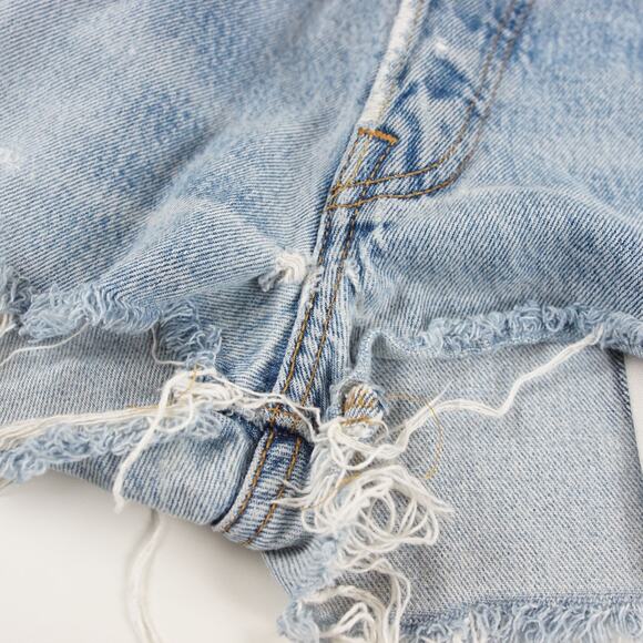Reformation Levis Reworked 501 Distressed Cut Off Shorts Womens Sz S - Picture 9 of 15